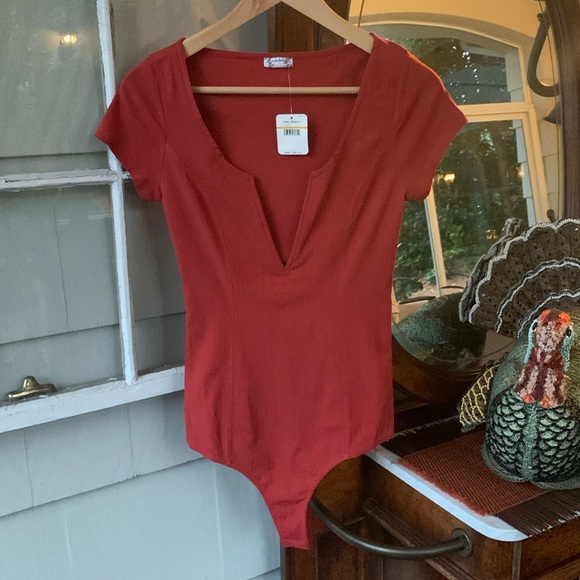 Free People Intimately Deep Conversation Plunge Bodysuit - Picture 2 of 8